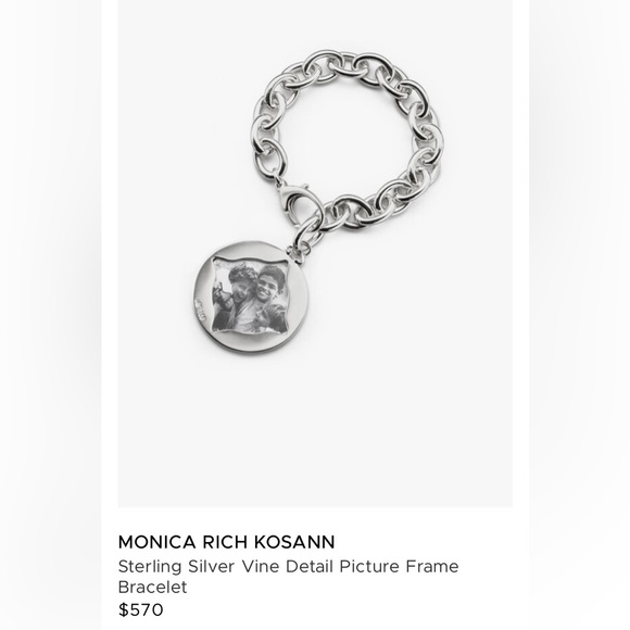 Monica Rich Kossan - Sterling Silver Vine Detail Picture Frame Bracelet - Picture 9 of 9
